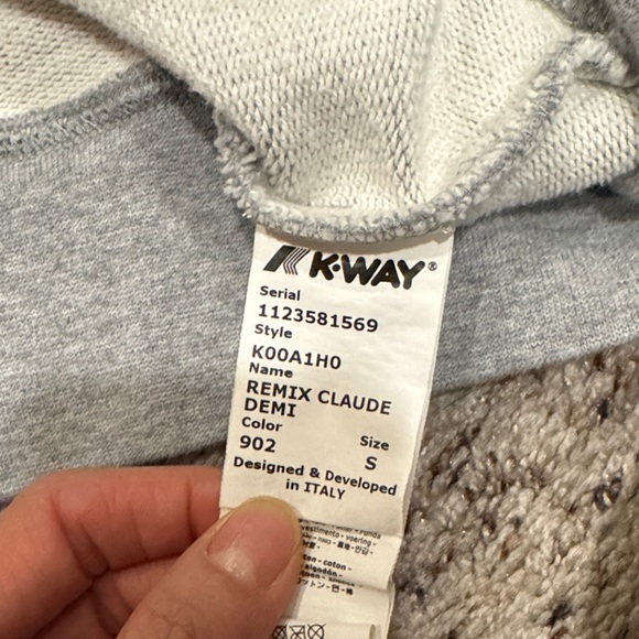 K-Way Kids Blue and Gray Raincoat - Picture 3 of 6